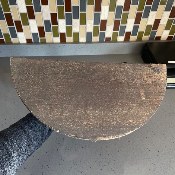 2 vintage carved wood wall half shelves - Picture 8 of 9